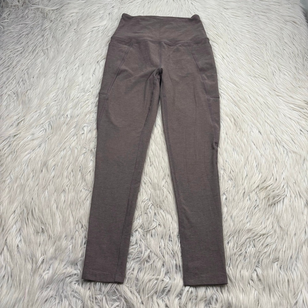 Beyond Yoga Women's S Brown Spacedye Pocket High Waisted Midi Leggings